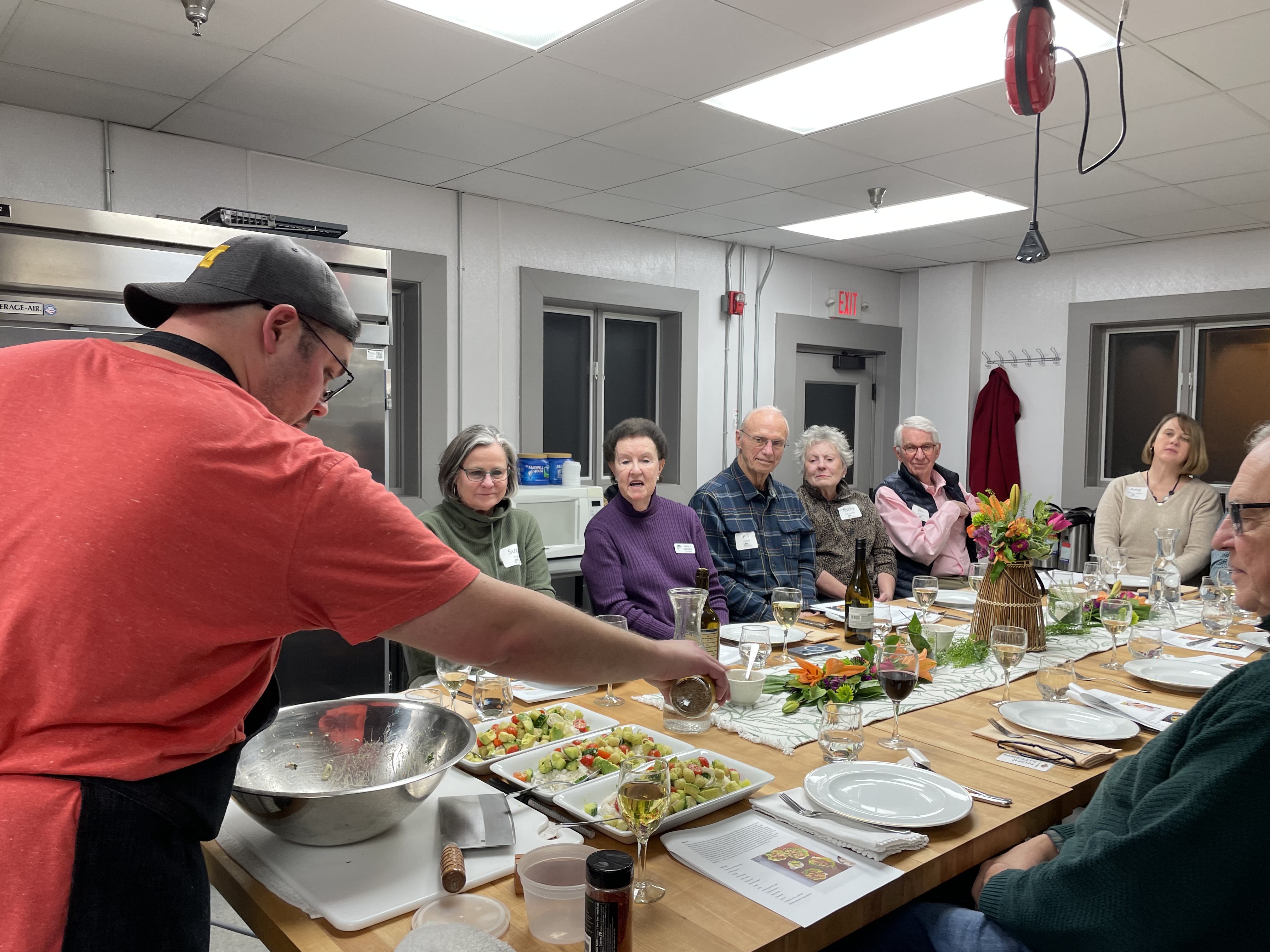 Kulin Froelich of NOMI Kitchen leading culinary class
