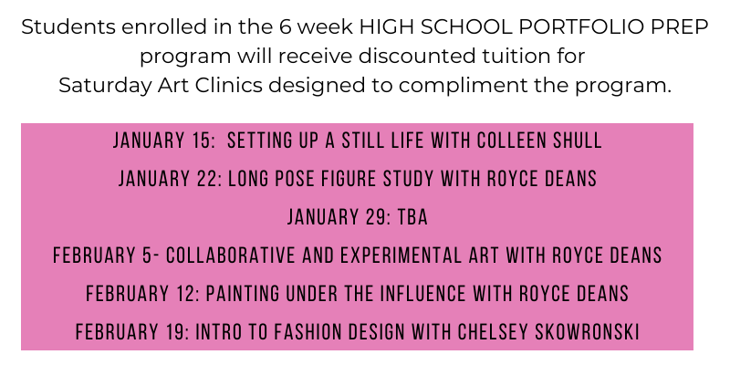 High School Portfolio Prep Schedule