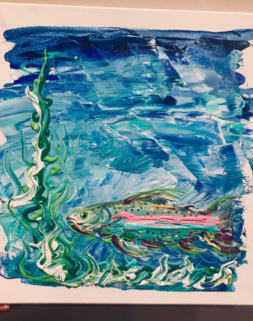 Acrylic on Canvas, "free bottle style"