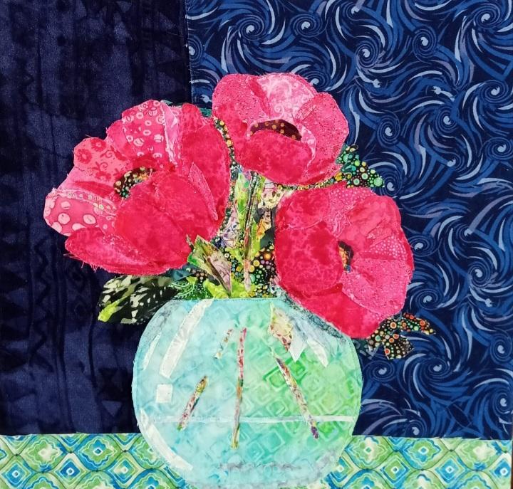 2021  fabric collage. 14" x 14"