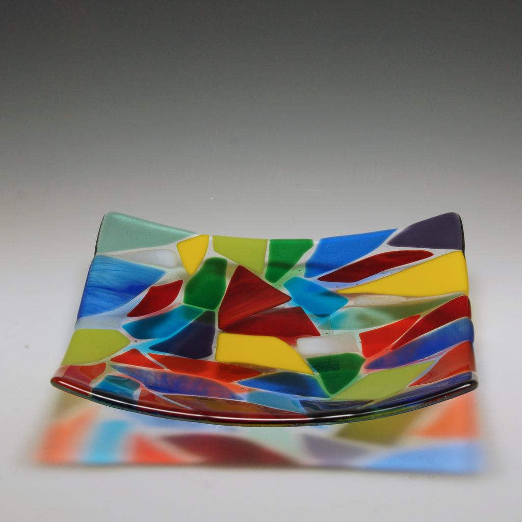 2020, Fused Glass, 11" X 11" X 2.25"