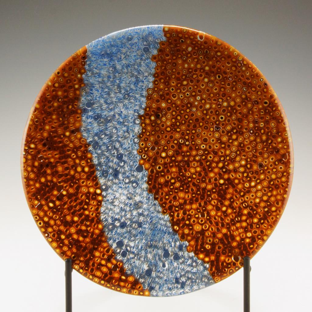 2021, Fused Glass, 10" X 10" X .375"