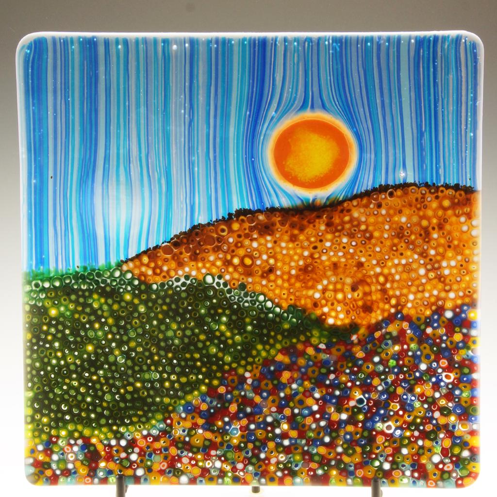 2023, Fused Glass Display Art, 12" x 12"