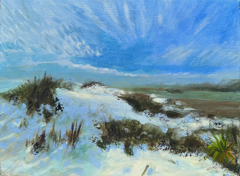 2023, Acrylic, 12” x 9"