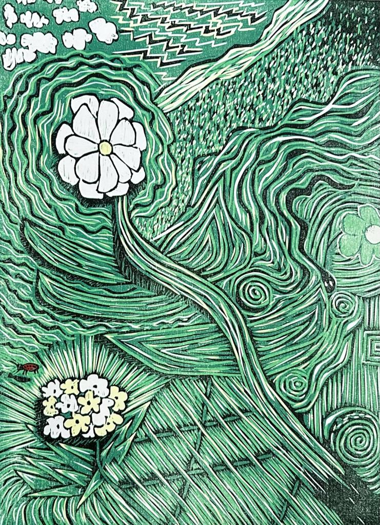 2024, Woodcut, 11by 15 inches