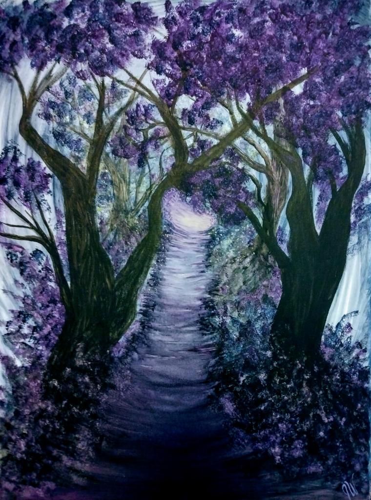 Out of Darkness 16x24 Watercolor on Canvas