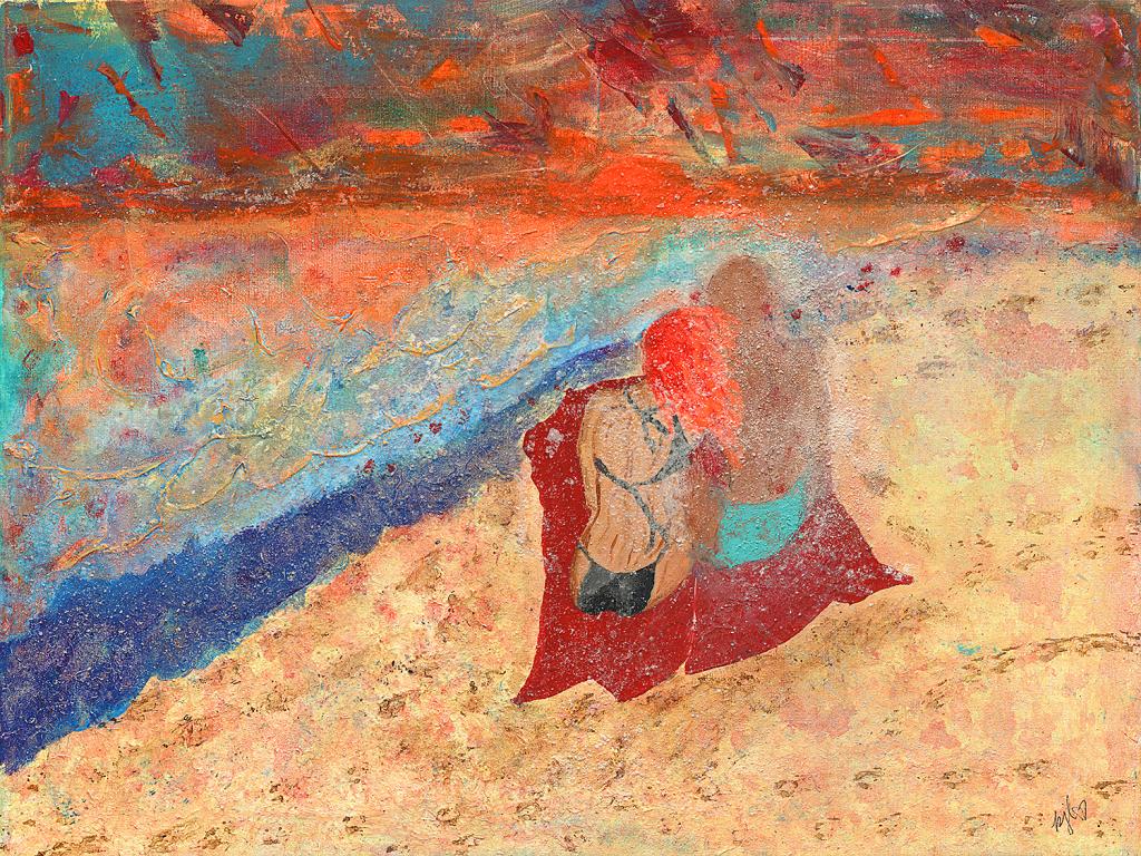 Original 18" x 24" acrylic, mixed media on wrapped canvas