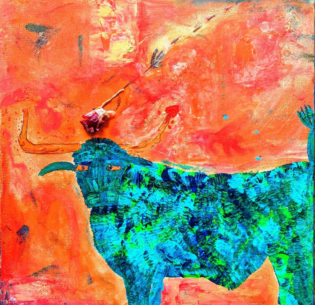Original acrylic on wrapped canvas 12" x 12"