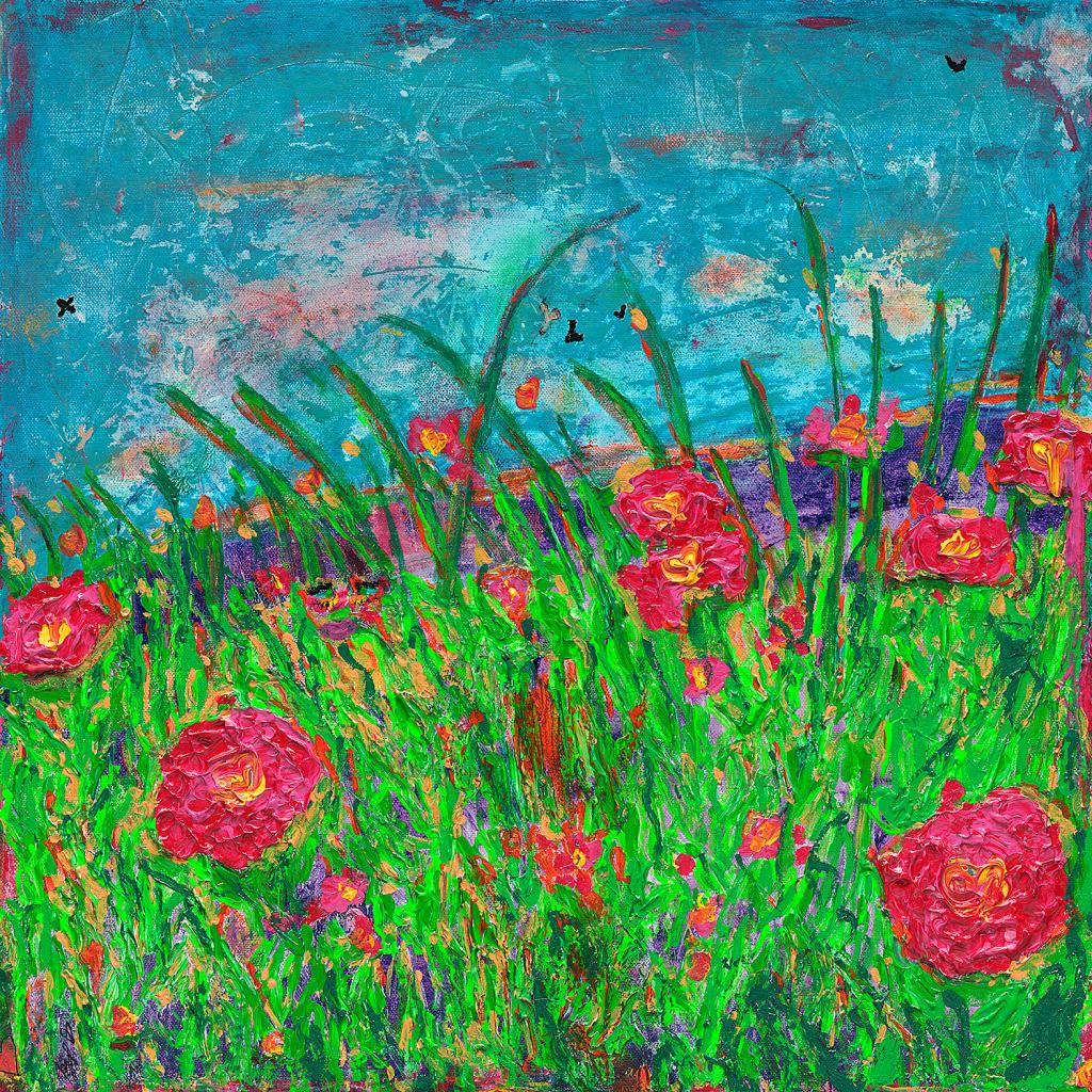 Original 20" x 20" acrylic on wrapped canvas