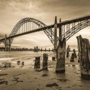 Newport bridge at sunrise